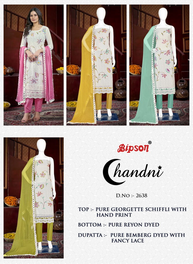 Chandni 2638 By Bipson Printed Georgette Dress Material Wholesalers In Delhi
